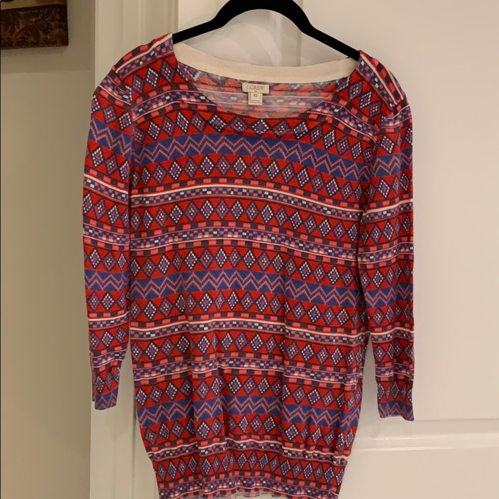 J Crew crewneck sweater multicolor size XS